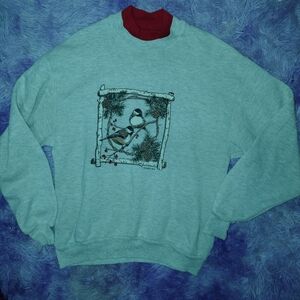 Reversible Vuntage Bird Print/ Halloween Sweatshirt